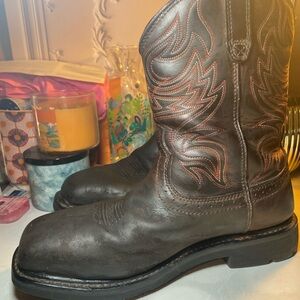 Ariat Brown Leather Men's Boots steel toe waterproof